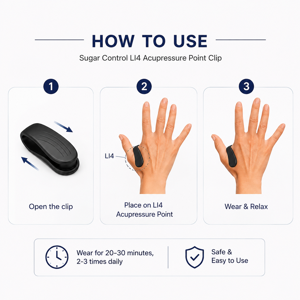 Dr Sahaab | Sugar Control LI4 Acupressure Point Clip